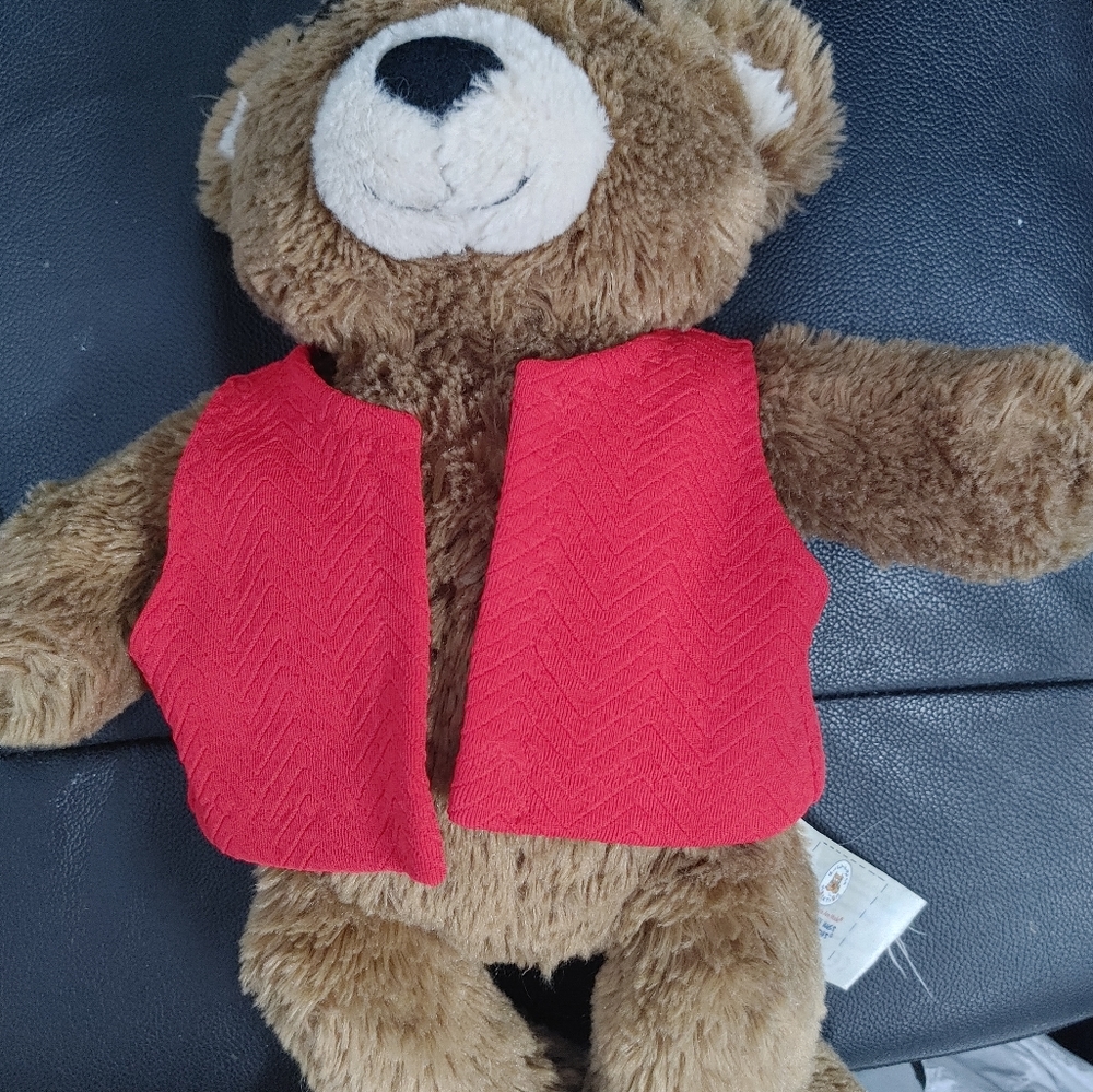 Hand Made, OOAK, Traditional Eastern European Style Red Vest for Dolls and Bears
